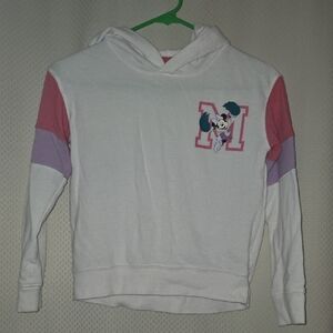 Girls White Hoodie Minnie